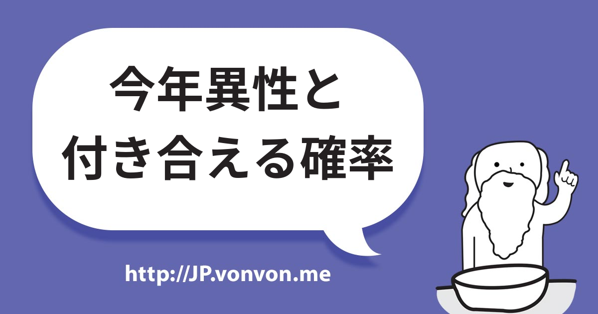 今年異性と付き合える確率