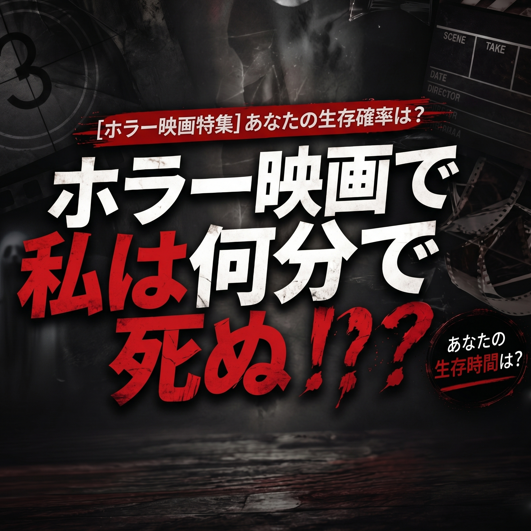 ホラー映画で私は何分で死ぬ!?
